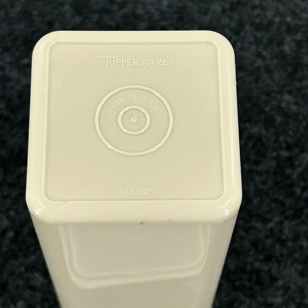 Vintage Tupperware Modular Mates Square Canister Almond Cream 1829-1 with Lid